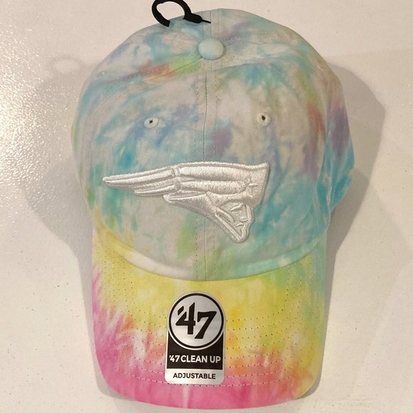 NWT Women's '47 New England Patriots Tie-Dye Clean Up Adjustable Hat - Picture 1 of 6